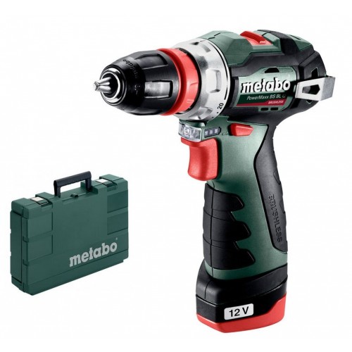 Metabo 601749500 Powermaxx BS BL Q Aku vŕtačka so skrutkovačom 12V 2X2 Ah, Kufor Metabo 601749500 Powermaxx BS BL Q Aku vŕtačka so skrutkovačom 12V 2X2 Ah, Kufor