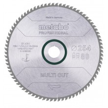 Metabo Pílový kotúč "Multi cut - professional" HW/CT 254x30, 80 PZ/LZ, 5° 628093000