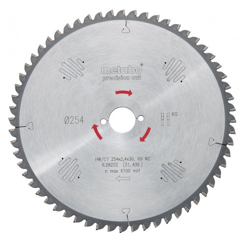 Metabo pílový kotúč 315x2,8/1,8x30, Z48 WZ 0° 628057000