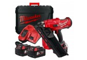 Milwaukee M18 FFN-502C Akumulátorová klincovačka 2x5.0 Ah, Kufor 4933471404