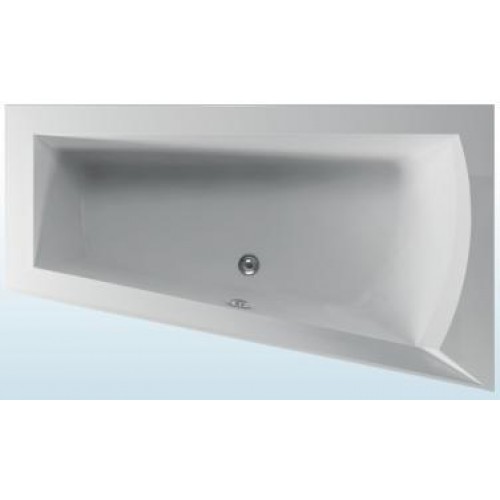 TEIKO Vaňa Nera 160 P asymetrická 160 x 100 cm, akrylátová, biela, pravá V110160R04T07001