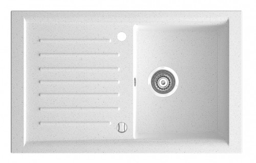 NOVASERVIS Granitový drez s odkvapom, magranit , s prepadom, biela DRG50 / 81S NOVASERVIS Granitový drez s odkvapom, magranit , s prepadom, biela DRG50 / 81S