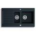 NOVASERVIS Granitový drez s vaničkou a odkvapom, magranit, s prepadom, grafit DRG52 / 91B