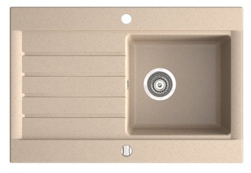 NOVASERVIS Granitový drez s odkvapom, magranit, s prepadom, piesok DRG52 / 78S