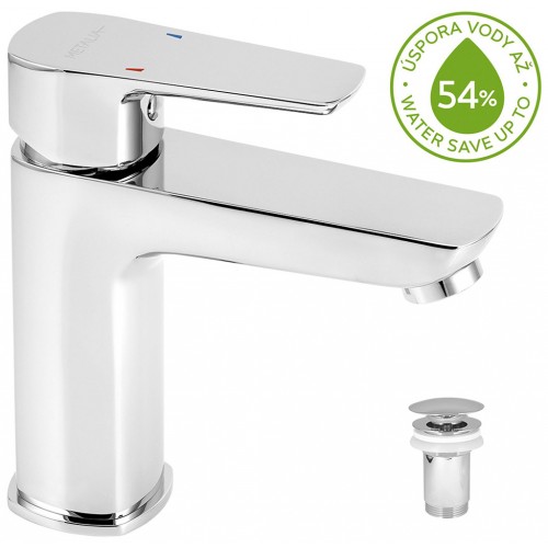 NOVASERVIS METALIA 58 Umývadlová batéria, s odpadovou súpravou, chróm 58003,0