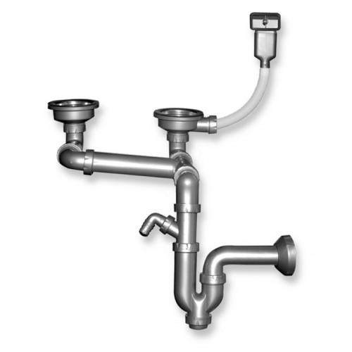 NOVASERVIS sifón na dvojitý drez, 89mm, prepad z drezu NSP620 NOVASERVIS sifón na dvojitý drez, 89mm, prepad z drezu NSP620