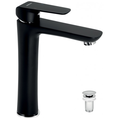 NOVASERVIS NOBLESS TINA Umývadlová batéria s výpusťou, čierná/chrom 38503,5