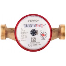 NOVASERVIS Vodomer jednovtokový suchobežný do 90°C 3/4" SJ20ACPLUS