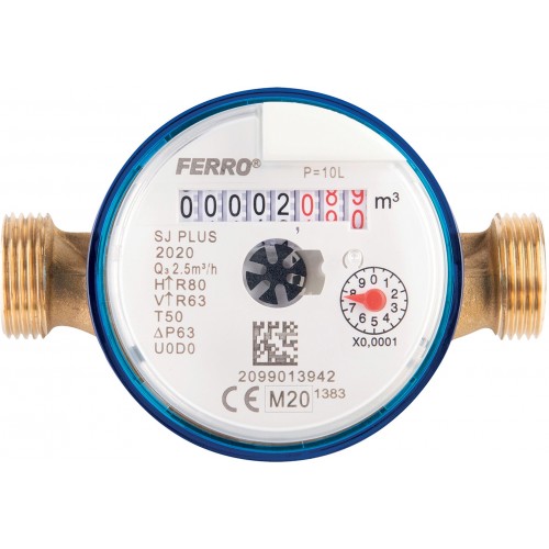 NOVASERVIS Vodomer jednovtokový suchobežný do 30°C 3/4" pre vysielač RSS SJ20AFPLUSPLI NOVASERVIS Vodomer jednovtokový suchobežný do 30°C 3/4" pre vysielač RSS SJ20AFPLUSPLI