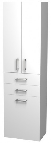 INTEDOOR NEW YORK vysoká kúpeľňová skrinka 50cm, závesná, šedá lesk NYSV502ZK/U506
