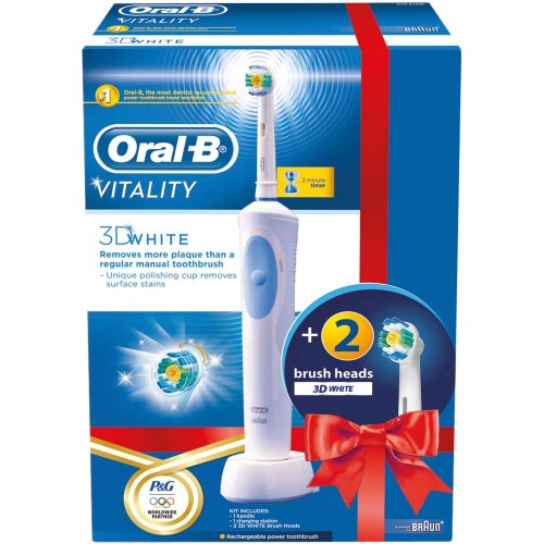 ORAL B VITALITY 3D WHITE + EB 18-2 3D WH zubná kefka 41002804 ORAL B VITALITY 3D WHITE + EB 18-2 3D WH zubná kefka 41002804