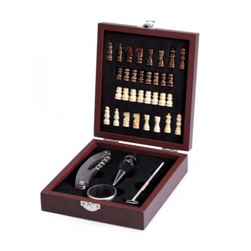 RENBERG Súprava na víno s šachovnicou, sada 36ks RB-3901