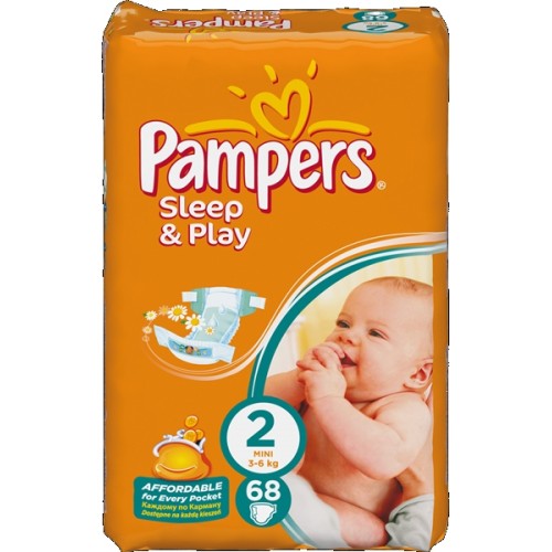 PAMPERS Sleep & Play Mini Detské plienky 3-6kg 68ks 
