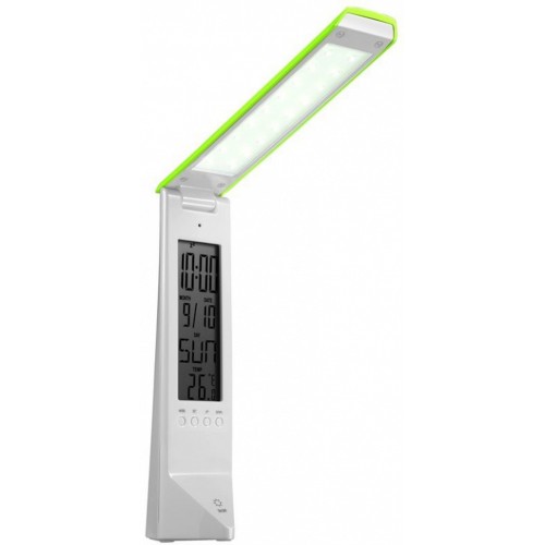 PANLUX DAISY multifunkčný stolná lampička s displejom, bielo / zelená PN15300002