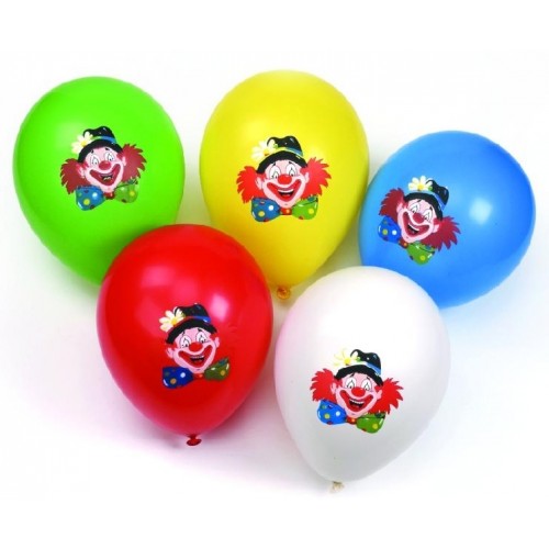 PAPSTAR Nafukovacie balóniky s obrázkom klauna