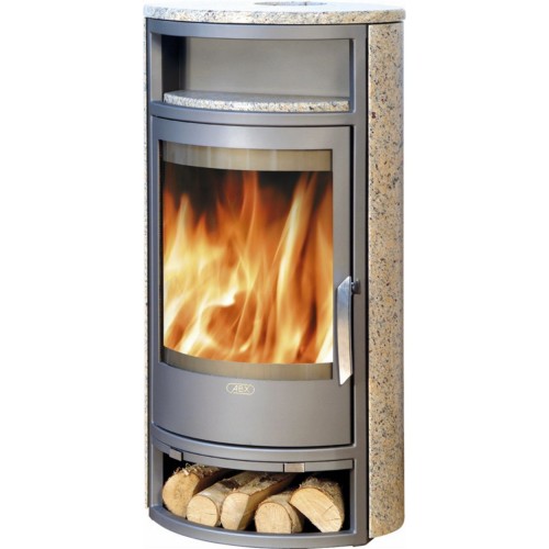 ABX Polar 4654-8-III, krbové kachle na drevo, šedý plech + žula gold, vr. hornej dosky ABX Polar 4654-8-III, krbové kachle na drevo, šedý plech + žula gold, vr. hornej dosky