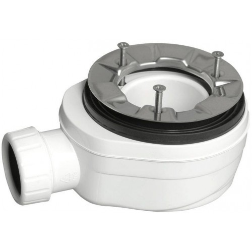 POLYSAN Sifón pre vaničky so záklopom a FLEXII 90mm, nízky s nerez prírubou