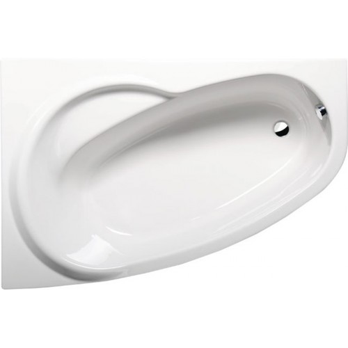 POLYSAN NAOS L asymetrická vaňa 150x100x43cm, biela 18111