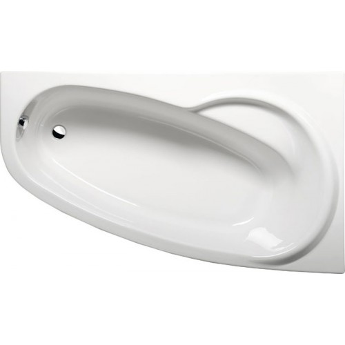 POLYSAN NAOS R asymetrická vaňa 158x100x43cm, biela 12011