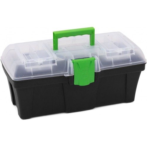 Prosperplast GREENBOX Plastový kufor na náradie transparentné, 398 x 200 x 186 mm N15G Prosperplast GREENBOX Plastový kufor na náradie transparentné, 398 x 200 x 186 mm N15G