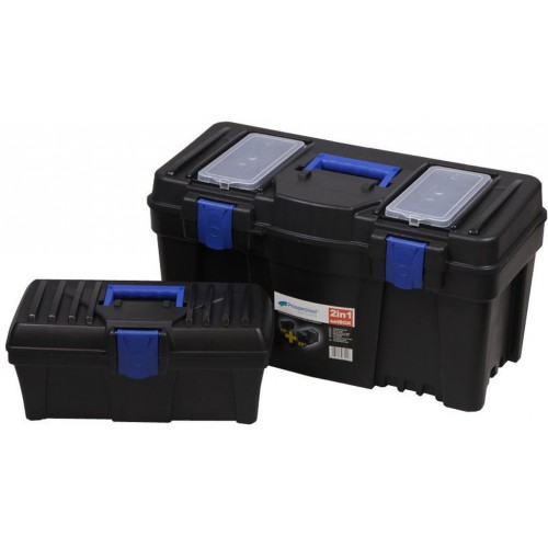 Prosperplast SETBOX 2v1 Sada kufrov na náradie, čierna NBX1525
