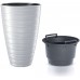 Prosperplast MAZE Kvetináč vysoký s vkladom 37,5cm, biela DPMZ400
