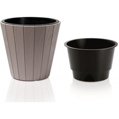Prosperplast WOODE kvetináč 39,3x37cm mocca DBWO400