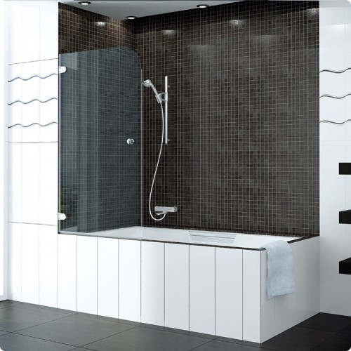 RONAL PURB Pur jednodielna vaňová zástena, 85cm, vľavo, chróm / Mastercarré PURBG08501030