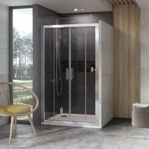 RAVAK 10 ° 10DP4 Sprchové dvere 150x190 cm, Satin 0ZKP0U00Z1