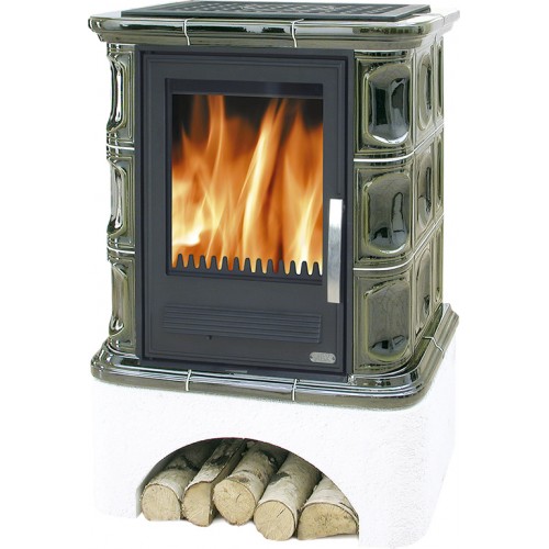 ABX Regina L, Kachľové pece na drevo s lit vložkou a výmenníkom, zelená