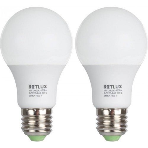 RETLUX REL 7 set LED žiaroviek A60 2x7W E27 50001432