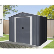 Riwall RMSA 6x8 Anthracite - záhradný domček kovový 2,4 x 1,7 m SD-X0608-H170C-A