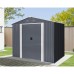 Riwall RMSA 6x8 Anthracite - záhradný domček kovový 2,4 x 1,7 m SD-X0608-H170C-A