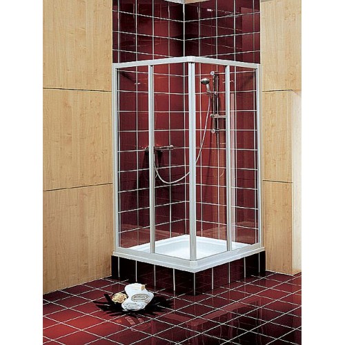 KOLO Akord štvorcový sprchový kút 80x80 cm posuvné dvere číre / strieborná RKDK80222005