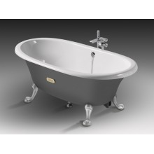 Roca Newcast liatinová smaltovaná vaňa 170 x 85cm, 222l, sivá / biela antislip 7233650000