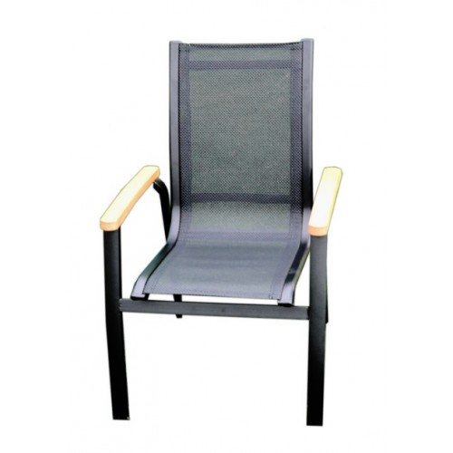 Kreslo záhradné ANGELA ZWC-65 stohovateľné, čierna 610/13 Kreslo záhradné ANGELA ZWC-65 stohovateľné, čierna 610/13