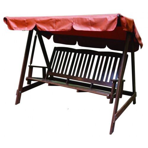 Záhradná hojdačka ANETA 193x65x90cm, tmavo hnedá 97/12