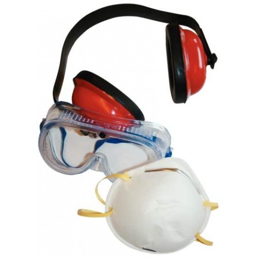 Sada ochranných okuliarov, slúchadiel a rúška Sada ochranných okuliarov, slúchadiel a rúška
