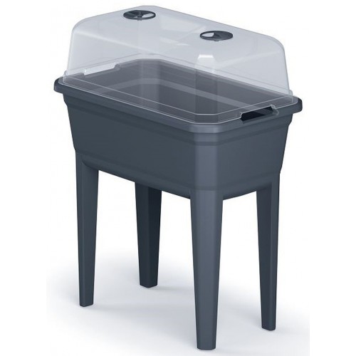 Prosperplast RESPANA PLANTER ECOLINE SET truhlík s vekom 59,6x36,8x75,3cm, antracit IPE600