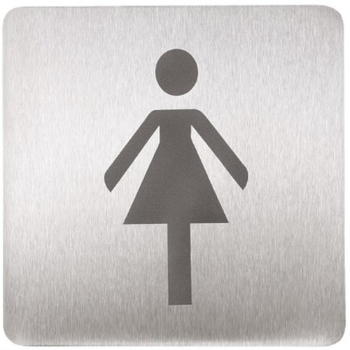 SANELA SLZN 44AB Piktogram WC ženy, 120 x 120 mm, nerez 75444