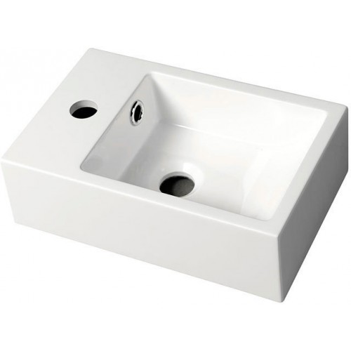 SAPHO ALABAMA Umývadlo z liateho mramoru, 36x11x23cm ľave AL794