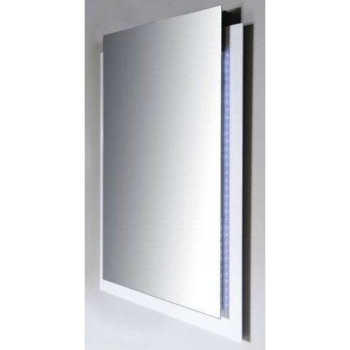 SAPHO EMA zrkadlo s presahom s RGB osvetlením 50x70cm, biela 22397