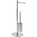 SAPHO Stojan s držiakom na toaletný papier a WC štetkou, chróm 2132