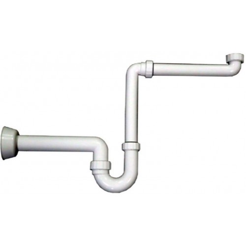 SAPHO Umývadlový sifón šetriace miesto 1 "1/4-40mm, biela 2126.054.6 SAPHO Umývadlový sifón šetriace miesto 1 "1/4-40mm, biela 2126.054.6