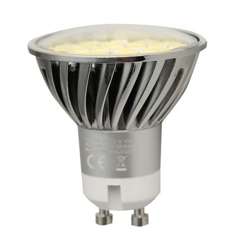 SAPHO LED bodová žiarovka 4,5 W, 230V, GU10, denné biela, 120 °, 360LM LDP139