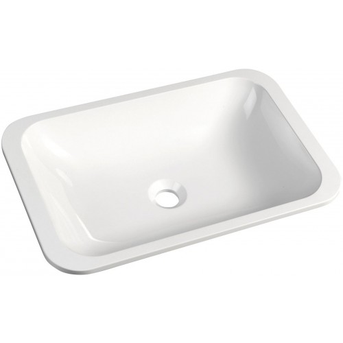 SAPHO KAMA umývadlo 500x260mm, liaty mramor, biela, zápustne 50134 SAPHO KAMA umývadlo 500x260mm, liaty mramor, biela, zápustne 50134