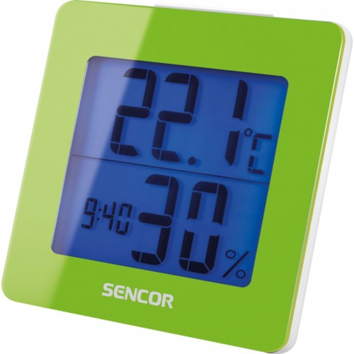 SENCOR SWS 1500 GN teplomer s hodinami a budíkom zelený 35049762