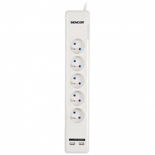 SENCOR SSP 560 prepäťová ochrana 5 zásuviek + 2xUSB 50001678