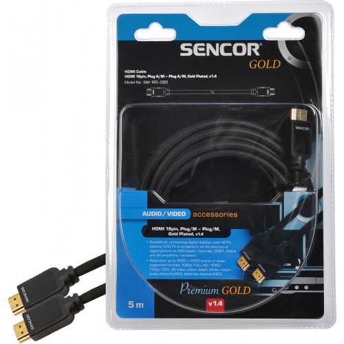 SENCOR AV kábel SAV 165-050 HDMI MM 5M v1.4 PG 35039911 SENCOR AV kábel SAV 165-050 HDMI MM 5M v1.4 PG 35039911