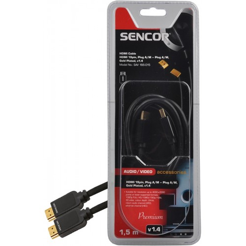 SENCOR AV kábel SAV 166-015 HDMI MM 1,5 m v1.4 P 35039913